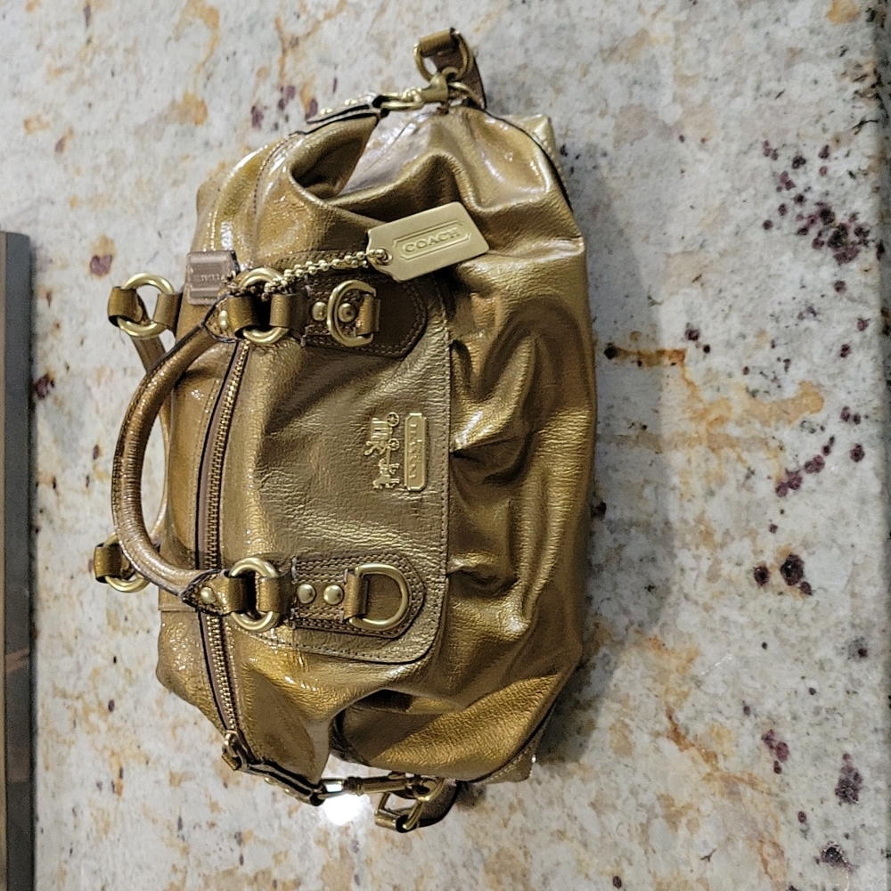 Coach Gold Satchel Handbag